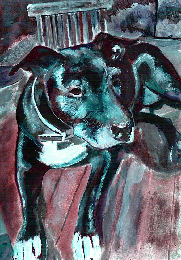 OscarJetson's tweet image. Staffordshire bull terrier dog painting print, staffie Portrait, blue Print… tuppu.net/c3f3813 #art #StaffyDog
