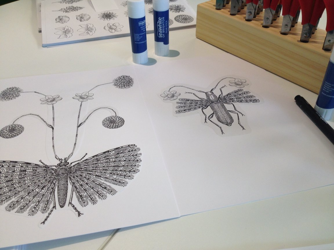 At Brighton Myhotel  <a href="/artistshouses/">Artists Open Houses</a> venue 11 Central Trail for a free collage drop in 11-1pm. Come and visit!