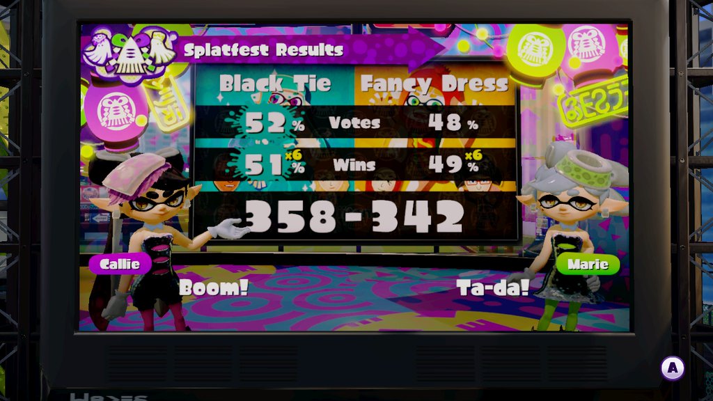Squidboards's tweet photo. The winner of the first #Splatoon Global Splatfest is #TeamFancyParty! Keep looking fresh and playing fresh! https://t.co/tQfhHUpunz