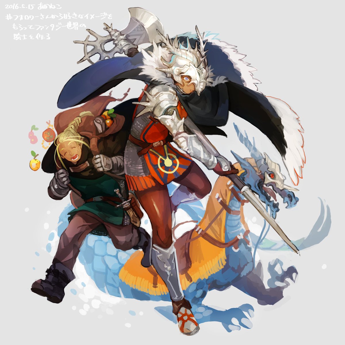 フォロワーさんから好きなイメージもらってファンタジー世界の騎士を作る 結果まとめ Togetter