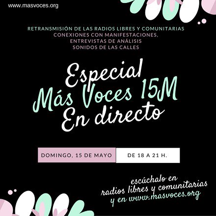 radioklara's tweet photo. A les 18h per RÀDIO KLARA 104.4FM #València https://t.co/5QELKeclAS programa especial @mas_voces #5anys15M https://t.co/xaVgVuiXaN