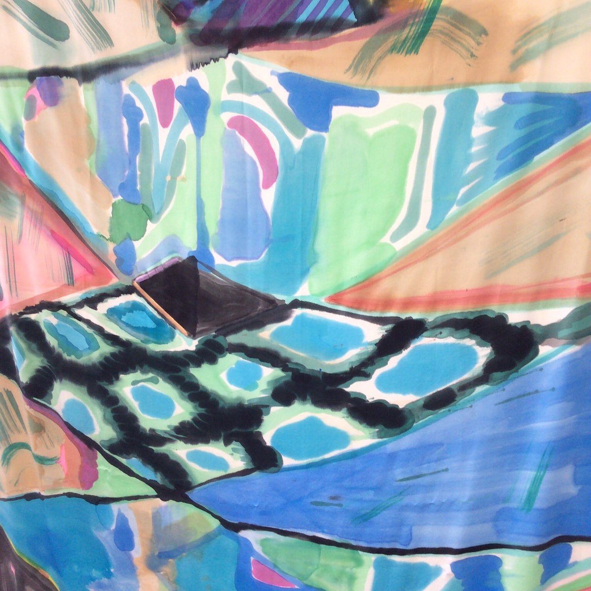 PluspaceProject's tweet photo. Detail of Mirror Pond by Andrea Bergart, on display in Coventry at the exhibition MASK, co-curator Gwennan Thomas. https://t.co/rmA1EfSvLW