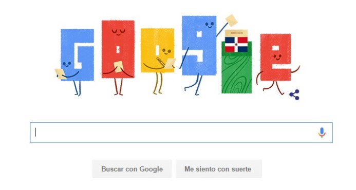 DiarioLibre's tweet photo. El ‘doodle’ de #Google está en elecciones https://t.co/iYbWFQNls1 #EleccionesRD2016 https://t.co/6aupL52Dcu