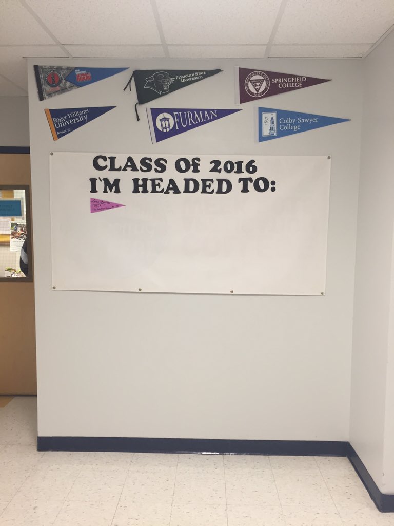 westclassof2016's tweet photo. remember to go to guidance and fill out a pennant to add to our senior wall 🎓 https://t.co/y15LQY1iZi