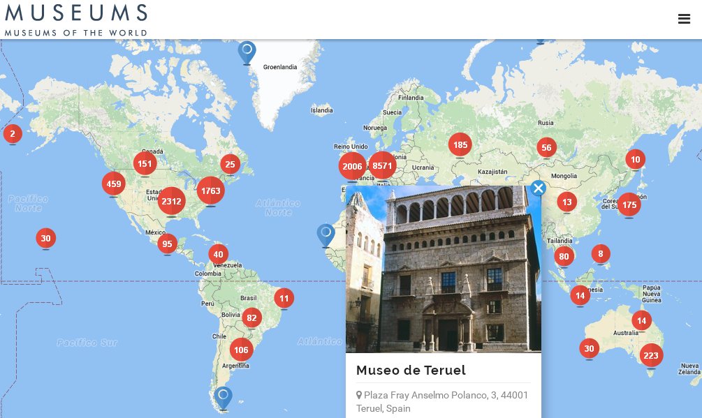 El #MuseodeTeruel sale en el mapa <a href="/IcomOfficiel/">International Council of Museums (ICOM)</a> <a href="/MuseumsTweets/">Museums of the World</a> 
#DiaInternacionalDeLosMuseos museu.ms/museum/details…