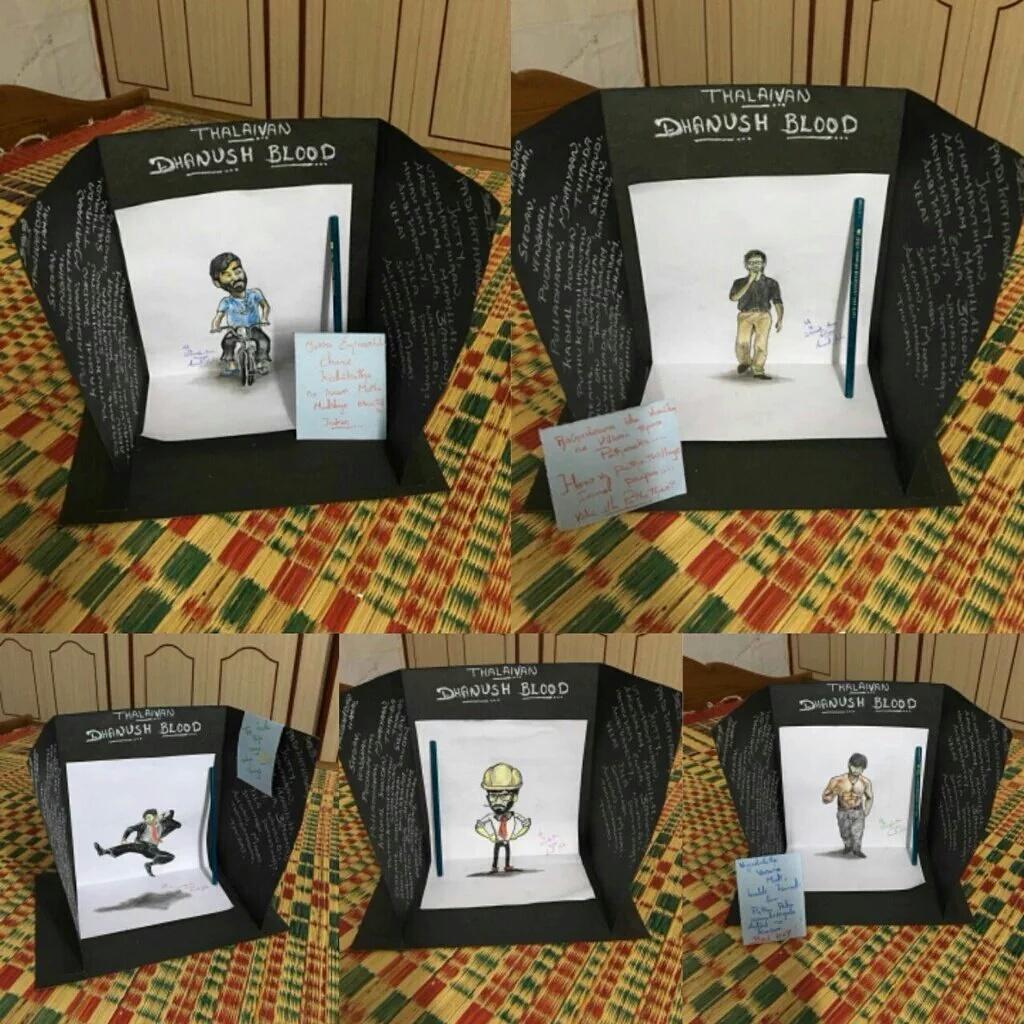 TeamDhanush's tweet photo. @anto_anand might be the only @dhanushkraja fan who drew this much of D's pics. Hats off for yur new drawings. 🙏 https://t.co/LzCLsya4GS