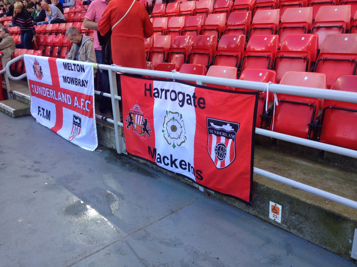 RobSinclair96's tweet photo. My flag went missing from the away end. Please RT @SunderlandAFC @SunderlandEcho @bglendenning @YoungSunEcho https://t.co/6efU816I6f