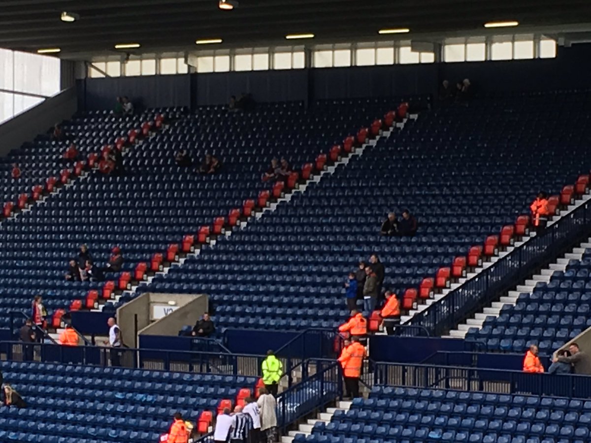 thegoalzone's tweet photo. The 96 red seats at the Hawthorns in honour of the families of those who tragically died at Hillsborough. https://t.co/aaxuanN5Wi