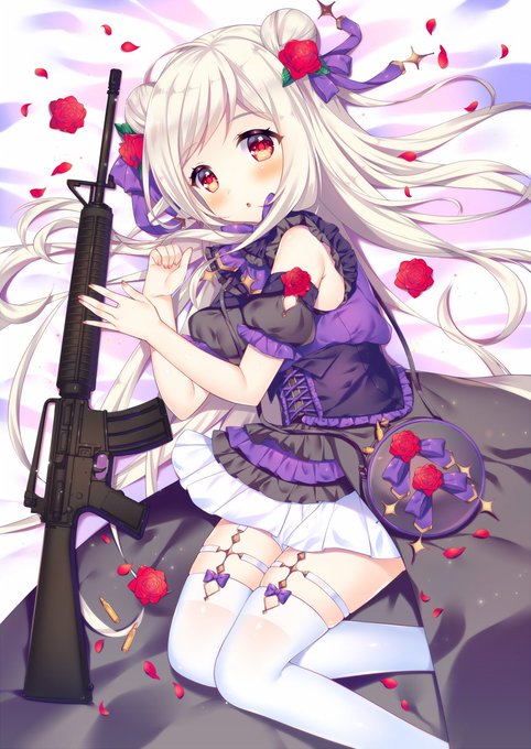 白髪少女のtwitterイラスト検索結果