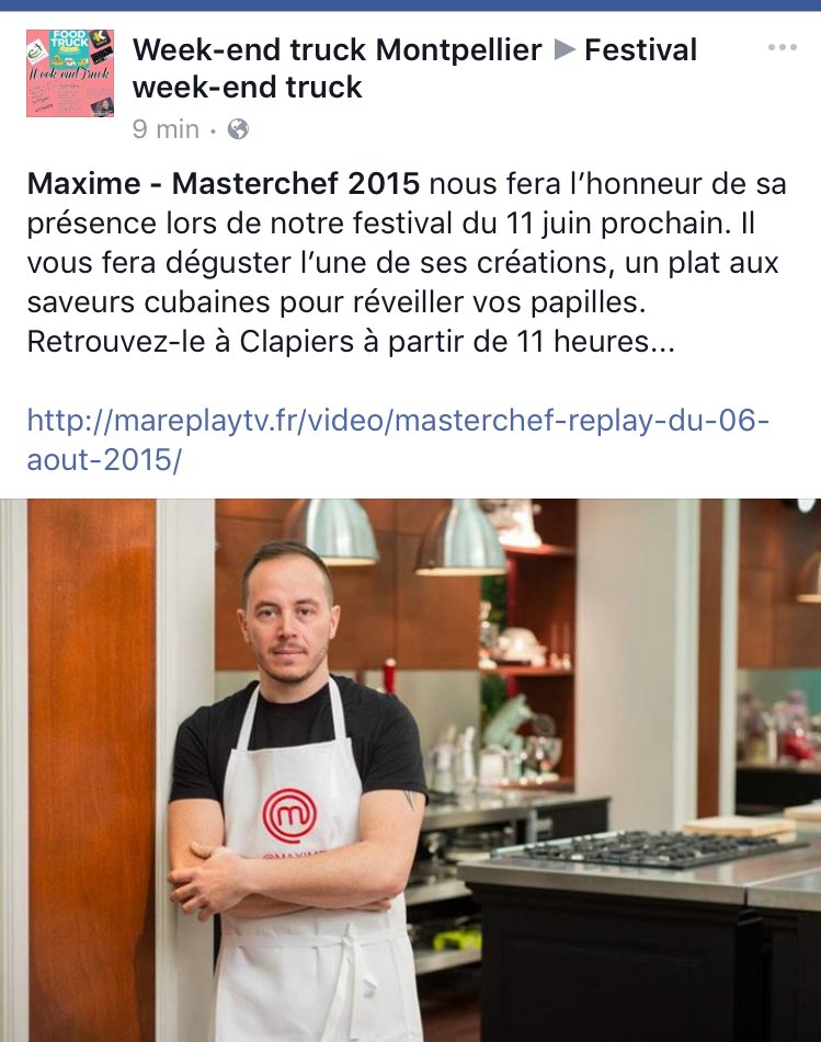 weekendtruck's tweet photo. #Masterchef2015 #Montpellier #Streetfood #festivalfoodtruck https://t.co/7tRRp5uIeC