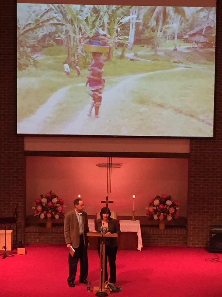 trinity19512's tweet photo. Welcome Jonathan and Kathy Wilson, missionaries from Papua New Guinea! #trinitymissions https://t.co/tXVUTj0d18