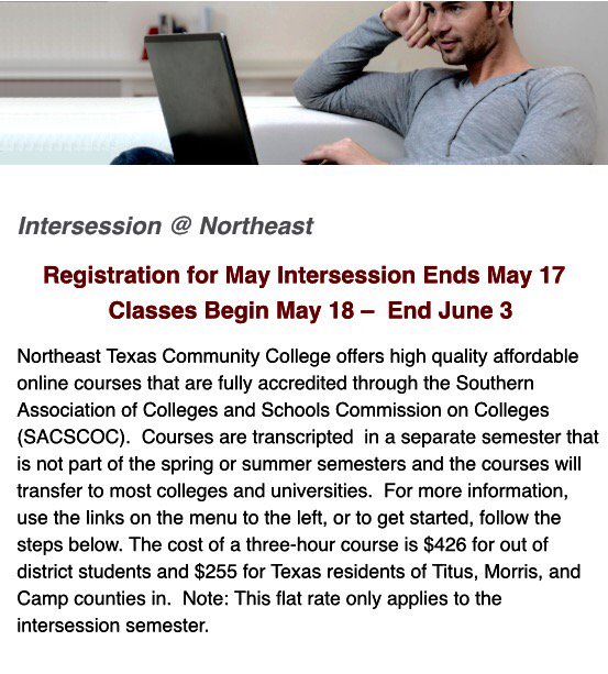 ntcceagles's tweet photo. Time is running out to pick up this course!  @TAMU @HowdyGetRowdy @UTAustin  Need to make up a credit quickly? https://t.co/WVj1W8qgBG