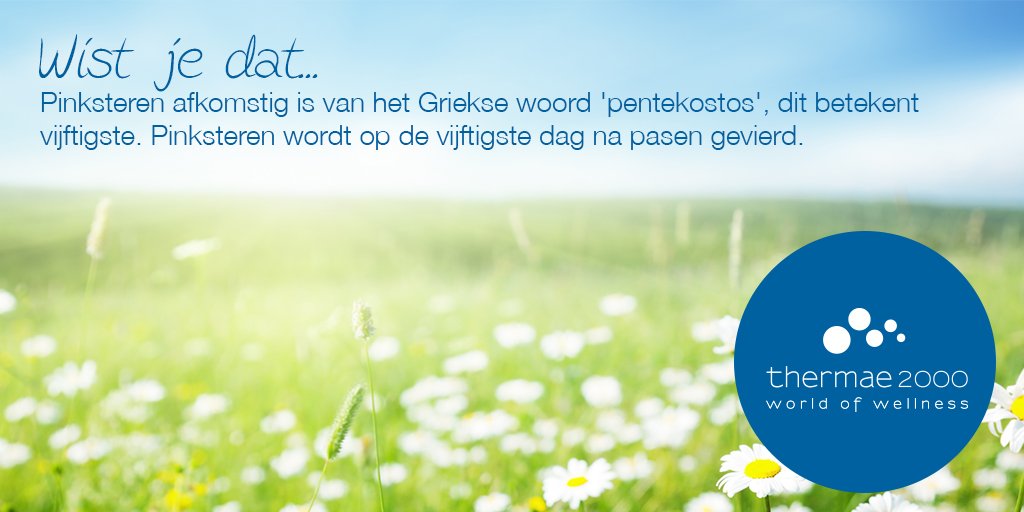 Fijne Pinksterdagen!