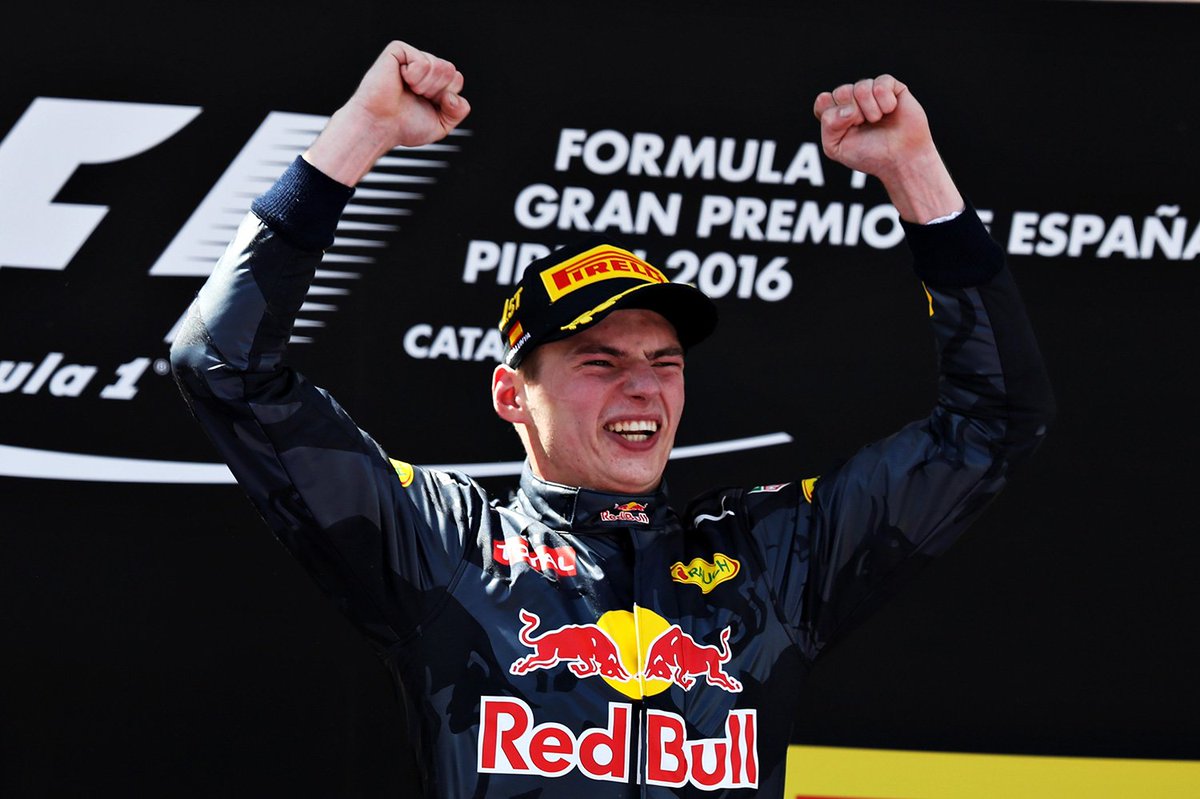 18 years, 7 months and 16 days old = <a href="/Max33Verstappen/">Max Verstappen</a> #F1 winner. 👏🏆#SpanishGP #F1