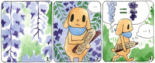 紫色のカーテンの様に咲く花「藤」、それを見上げるパンくい…パンくい違うよそれ、イコールじゃないよ!
オチビサン掲載のAERAは5/16発売(スタッフ)
最新製作過程公開中 https://t.co/DZP39x7U54