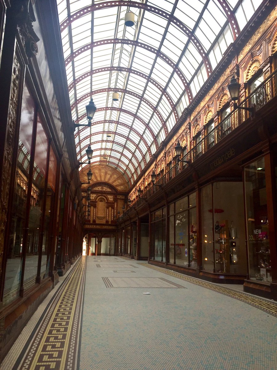 theartcriminal's tweet photo. Sometimes you forget the beauty that is in your home towns. #HandysideArcade #Newcastle this morning. Awesome. https://t.co/h1QU2a2XmW