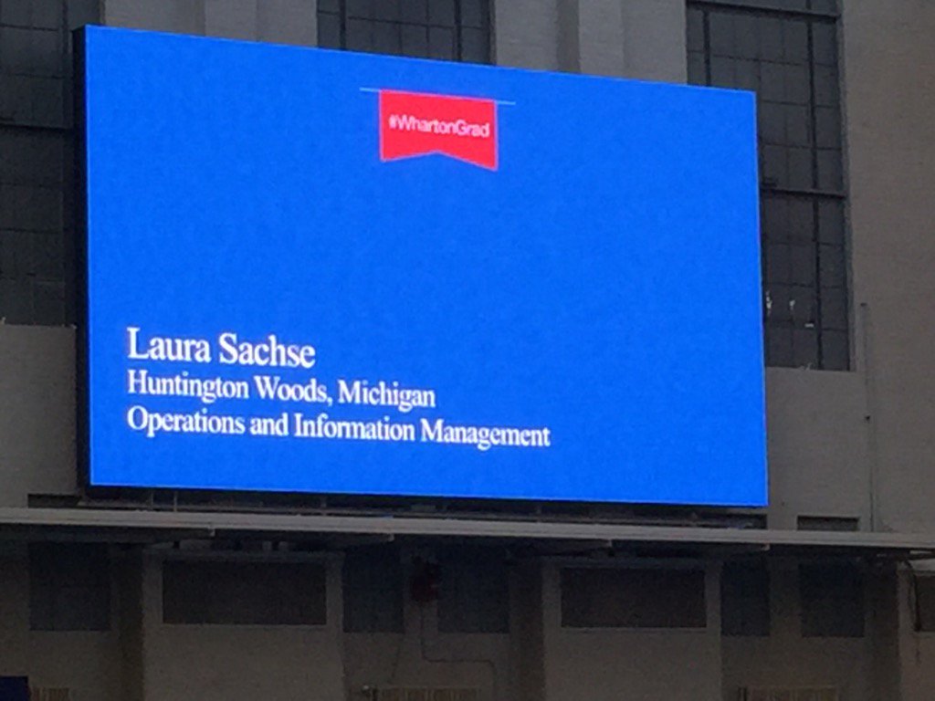 #WhartonGrad Laura Shea you did it. So proud. Love you bigger than the sky!!! #sachse