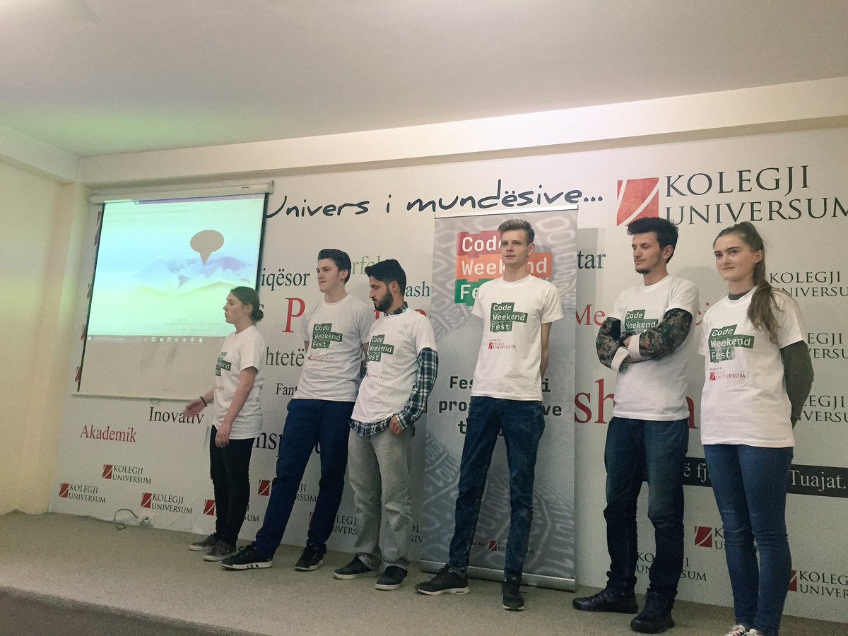 alejtin's tweet photo. #4 presentation: 'Where u goin'. #CodeWeekendFest @universumks https://t.co/Ig2d5lufJ2