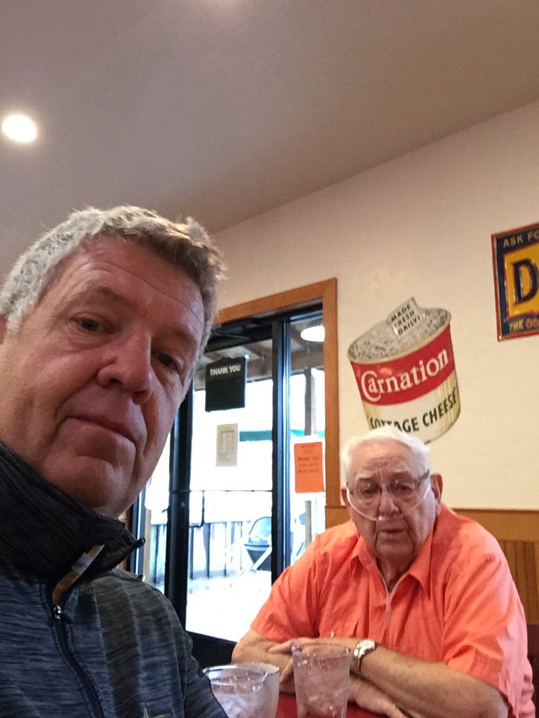 RlsSchoenborn's tweet photo. Nothing quite like breakfast @hwy22cafe with my hero and Dad #saintsalive https://t.co/t2Z8gC74jX