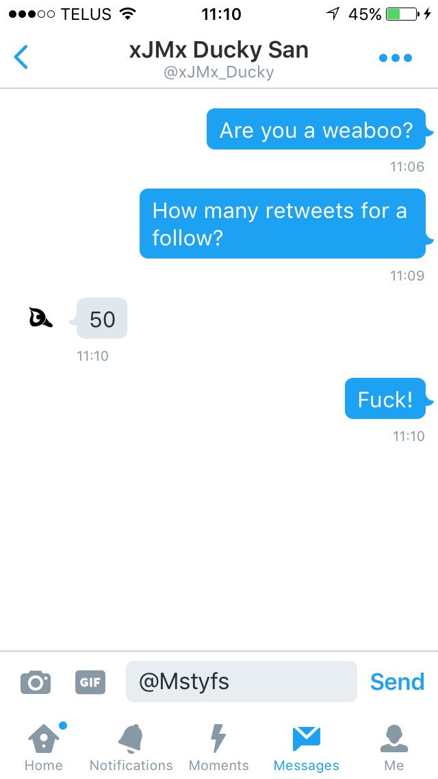 Mstyfs's tweet image. Retweets people @xJMx_Ducky