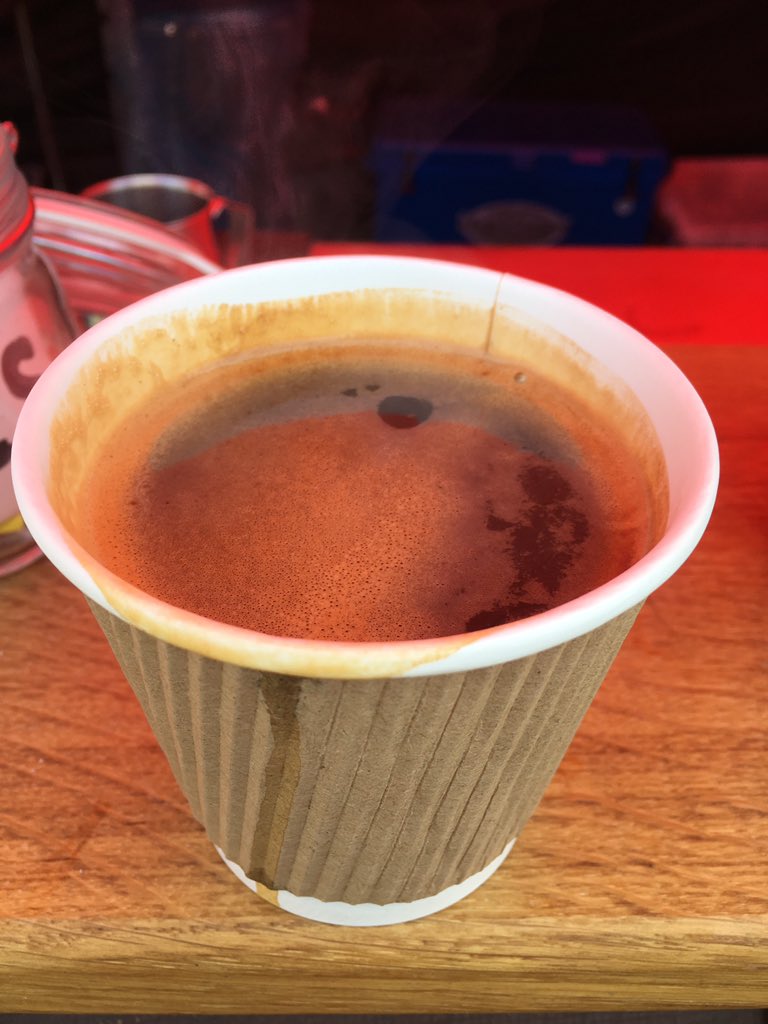 PurePassionPP's tweet photo. After break #SixthUp @minibeanuk keeping me going with an americano stylee caffeine hit @GourmetPJ @BritStreetFood https://t.co/QE78yTaEKD