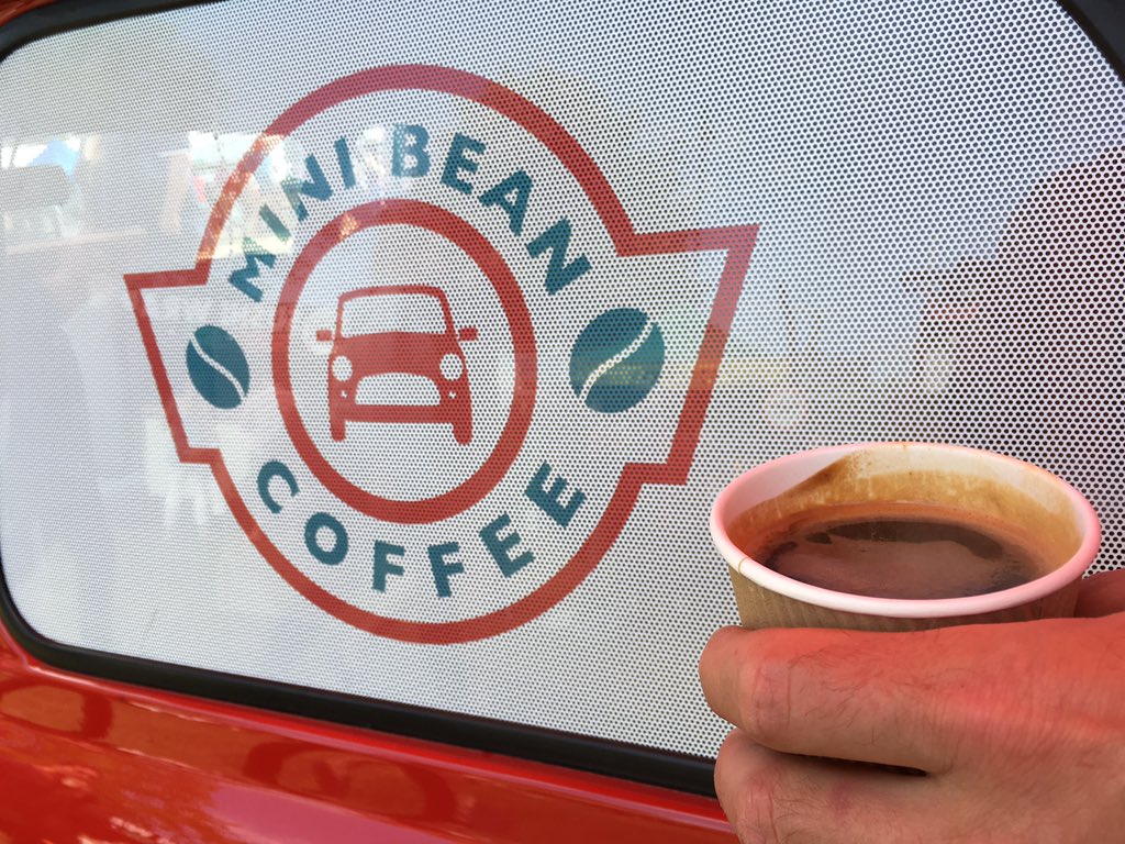 PurePassionPP's tweet photo. After break #SixthUp @minibeanuk keeping me going with an americano stylee caffeine hit @GourmetPJ @BritStreetFood https://t.co/QE78yTaEKD