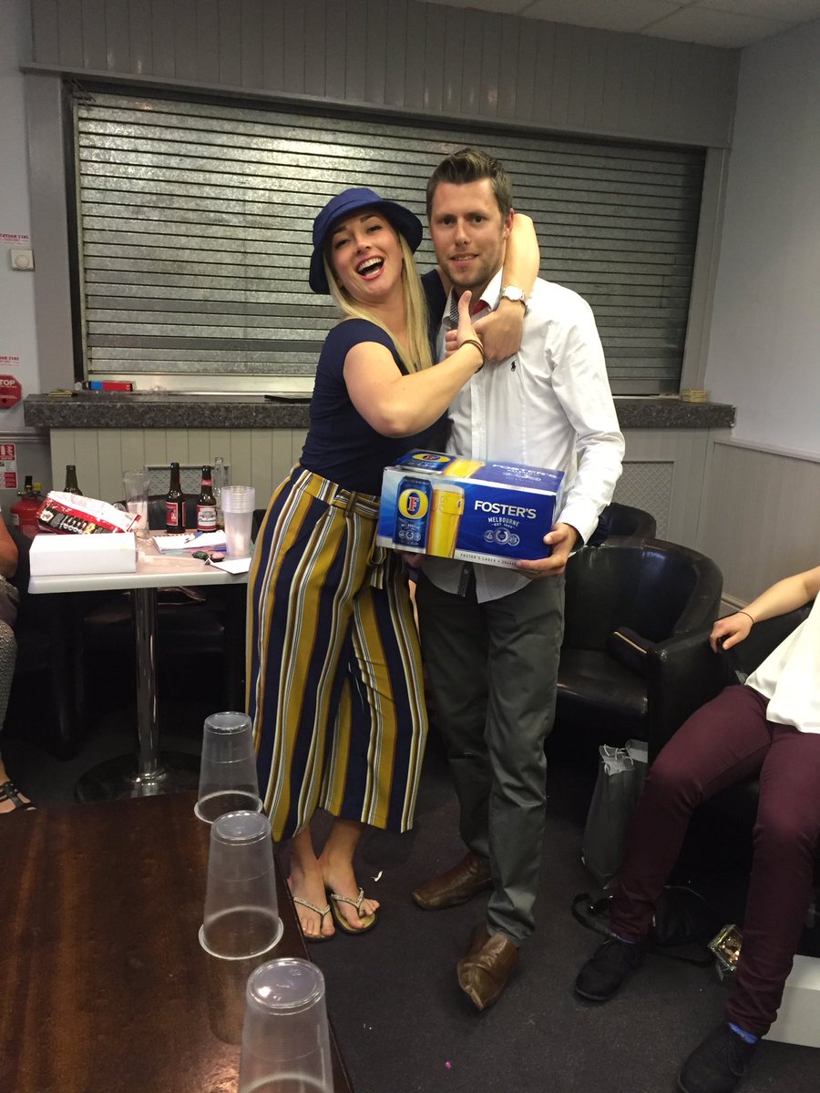 PTTownLadiesFC's tweet photo. Our captain presenting @SheilsJames with a gift for his dedication this season #topmedic https://t.co/Q554LE1xAp