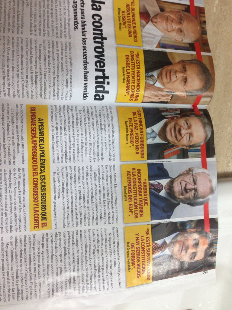 AperezcaC's tweet photo. Antonio Caballero y columnistas de semana será que estos juristas son enemigos de La Paz https://t.co/m8NXabOnj3