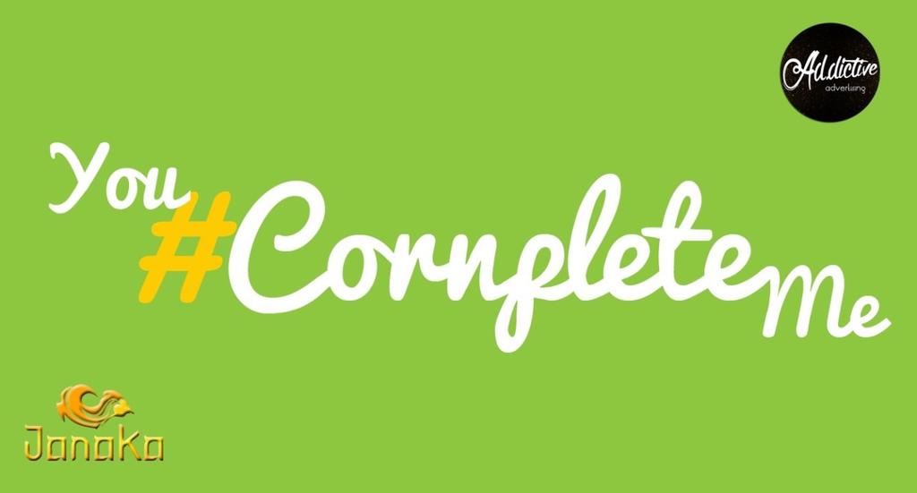 JanakaCornRice's tweet photo. PRESENTING OUR VIRAL CAMPAIGN:

🌽 YOU #CORNPLETE ME 🌽 https://t.co/o10W0w1B6y