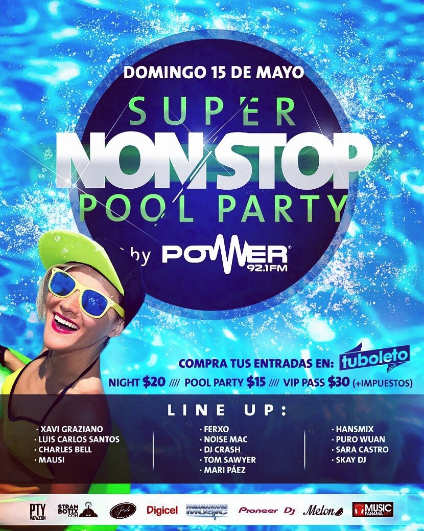 CamiloDjPanama's tweet photo. 10am Sintoniza @Power921 y escucha a @djhacker1207 en vivo, calentando motores para el #SuperNonStopPoolParty !!!! https://t.co/m37NAv0KqM