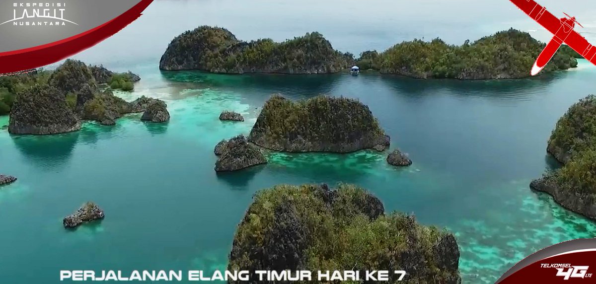 muhammadne7's tweet photo. Feel the beauty of indonesia #rajaampat with drone+ @Telkomsel broadband #captureindonesia #elangnusa https://t.co/AYUT8Ri78s