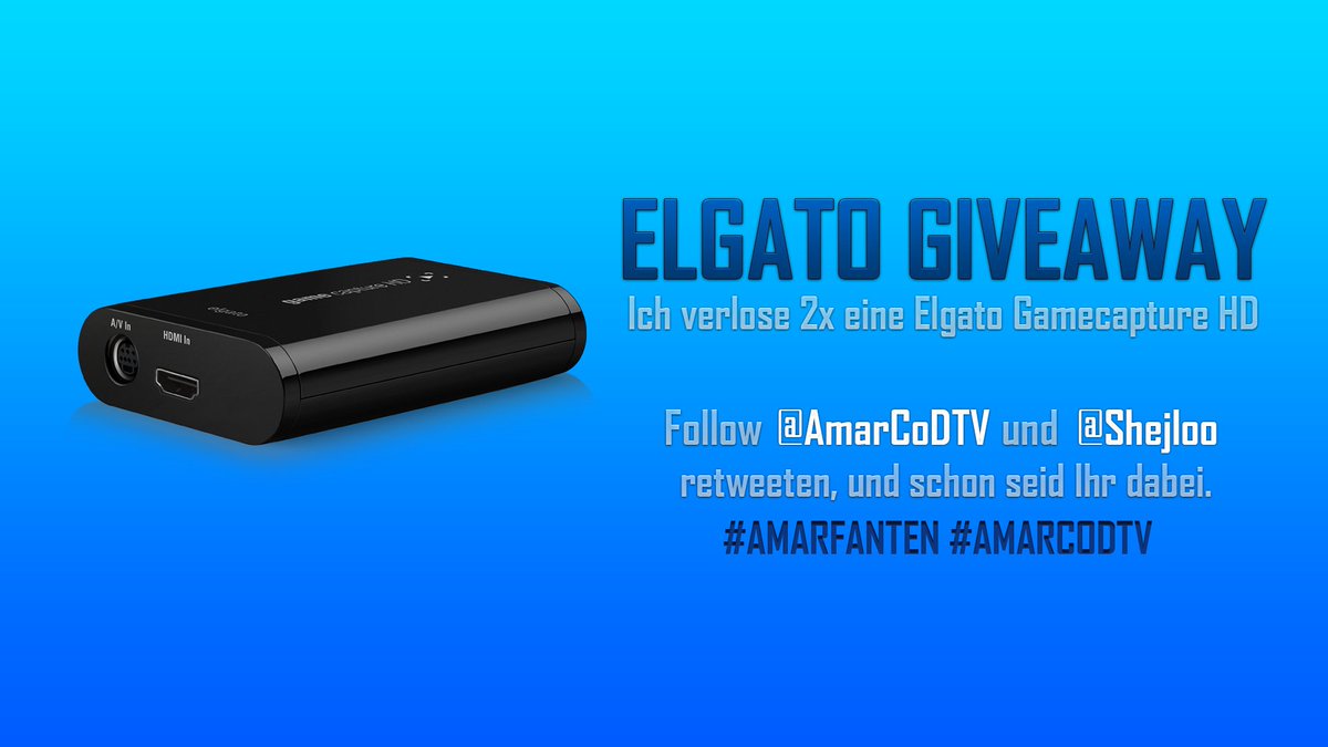 AmarCoDTV's tweet photo. +++ Elgato Giveaway +++
Follow @AmarCodTV &amp; @Shejloo and RT this Tweet. 
ends tomorrow.
https://t.co/KgP0NibZ6Y https://t.co/CEmJ47x3il