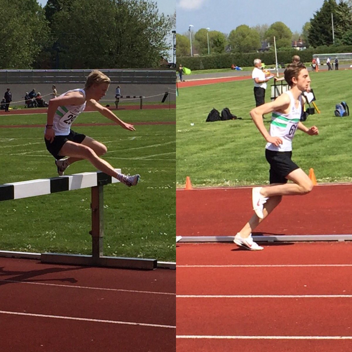 GsyAthletics's tweet photo. Steeplechase Golds for Ed Mason u20 and Alex Rowe u17, but Mason just fails to get Euro U18 qualifying time. https://t.co/QJ9DDpkYCY