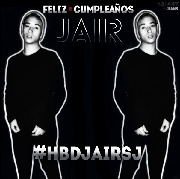 skinnyjeansmx's tweet photo. ¡Muchas felicidades Jair! No olvides que puedes felicitarlo en su cuenta personal @JairCaab #HBDJairSJ 🤘🏻✖️ https://t.co/2AIFnzwMzQ