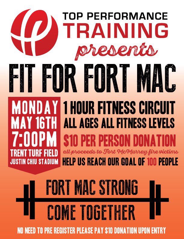 ScottArnold12's tweet photo. Join @SpikeTPT &amp; @TBLightning draft pick @Stephens2727 Monday at @TrentUniversity in @Ptbo_Canada for #FitForFortMac https://t.co/ZwmrlNPXtv