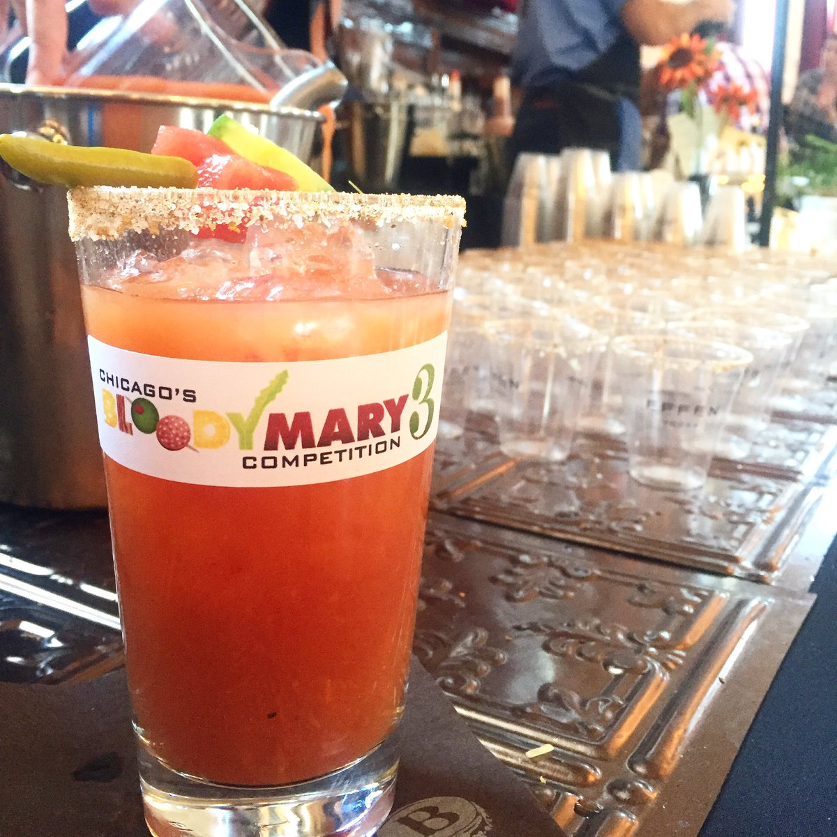 HowellsandHood's tweet photo. We're ready to roll! 
#bloodymary #bloodymarychi #chibmc3 #sundayfunday #bottleneckmanagement https://t.co/4uOWxygSmI