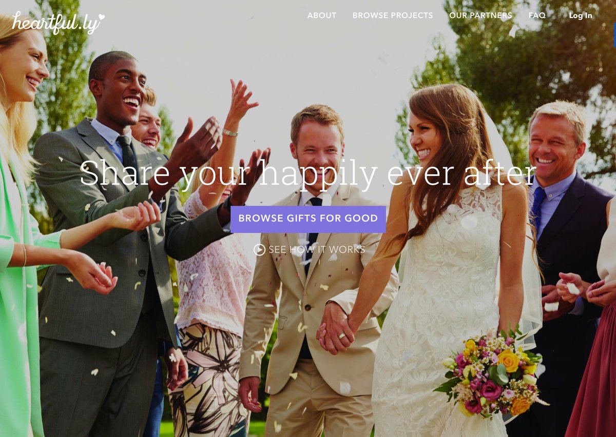 STOP the wedding gift madness and change the world with  <a href="/Heartful_ly/">Heartful.ly</a>.  #giftsforgood. heartful.ly/projects
