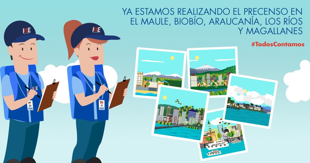 Censo2017's tweet photo. En las regiones del Maule, Biobío, Araucanía, Los Ríos y Magallanes también se está desarrollando el #PreCenso2016 https://t.co/rkPFSJFPjP