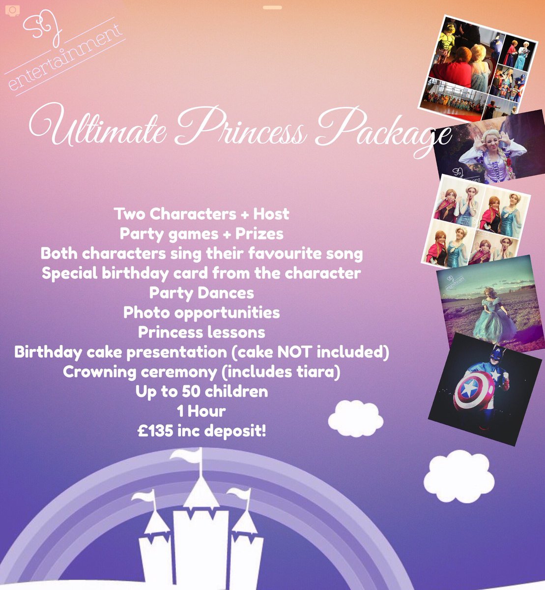 sj_ent's tweet photo. Why not treat yourself to our most popular package?! #princess #party #sjentertainment #durham #NorthEast https://t.co/zpoYK83ZwJ