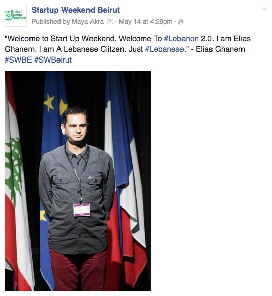 mayaacra's tweet photo. because you don't have facebook :) ^_^ @ghanem_elias
@swbeirut #SWBE #SWBEIRUT https://t.co/LtxTTLlG3h