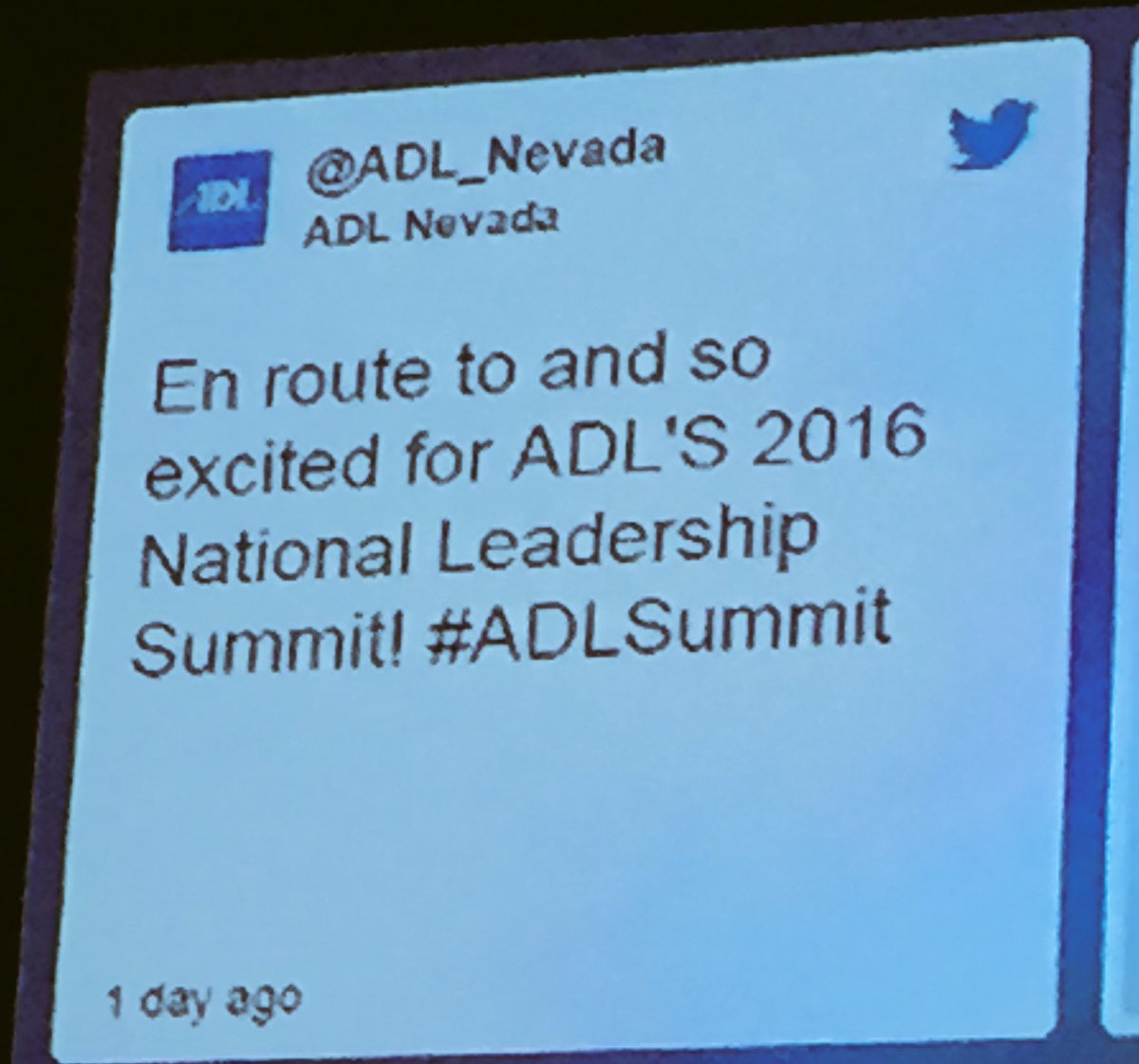 tinyjew22's tweet photo. @ADL_Nevada Representing! #ADLSummit https://t.co/v58OqZUIF3