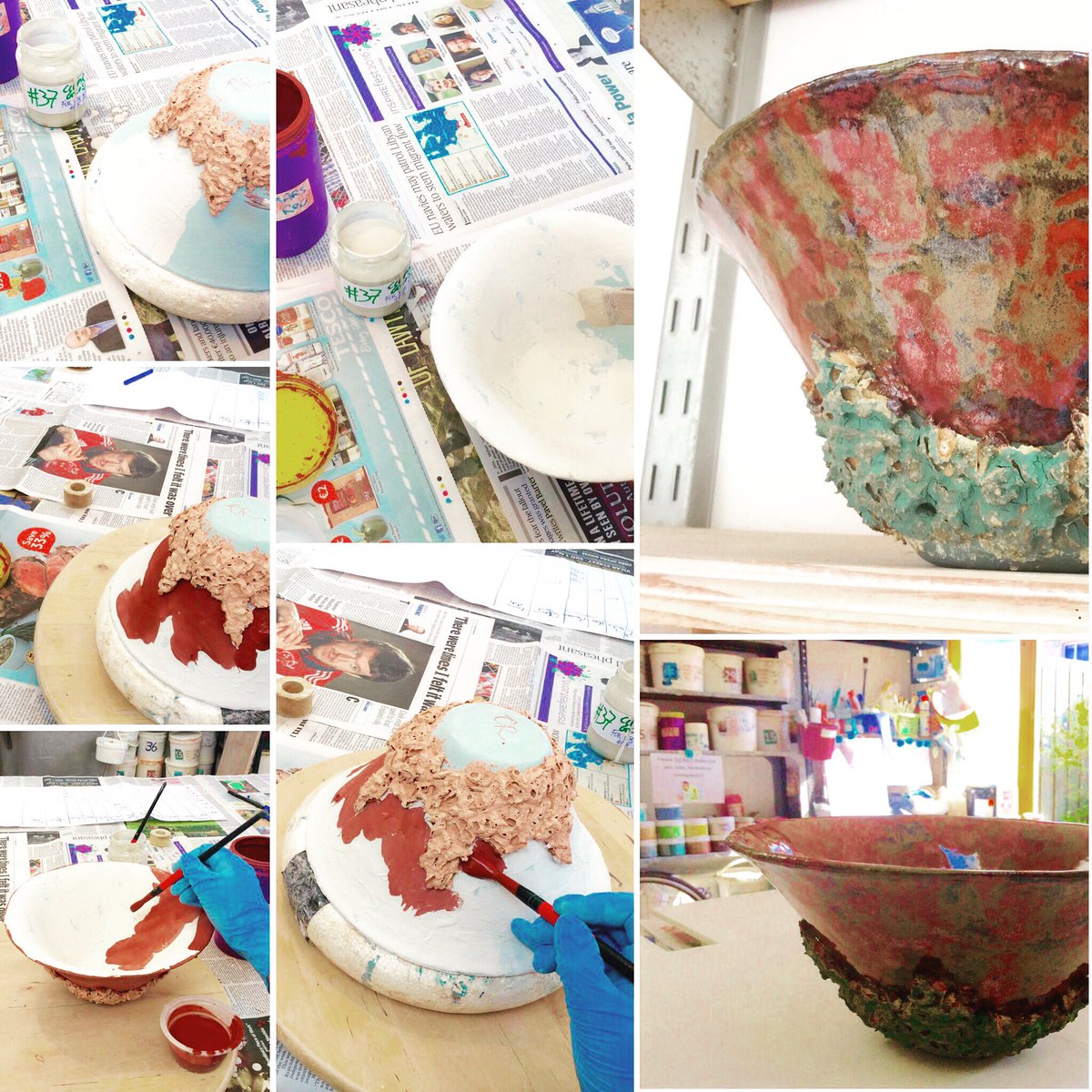 ceramicclass's tweet photo. #ceramicforms #beforeandafter #student #ceramics #potterystudio #loveclay #stoneware #glaze #cone8 #dublin #handmade https://t.co/VMT6v9zrS9