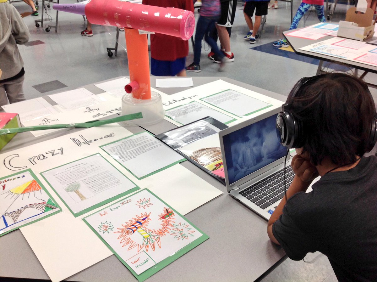 4th_haun's tweet photo. We are so proud of our 4th graders for presenting their #PBL projects to 2nd &amp; 3rd graders, teachers, and staff! 😊 https://t.co/rzaEDYCWqe