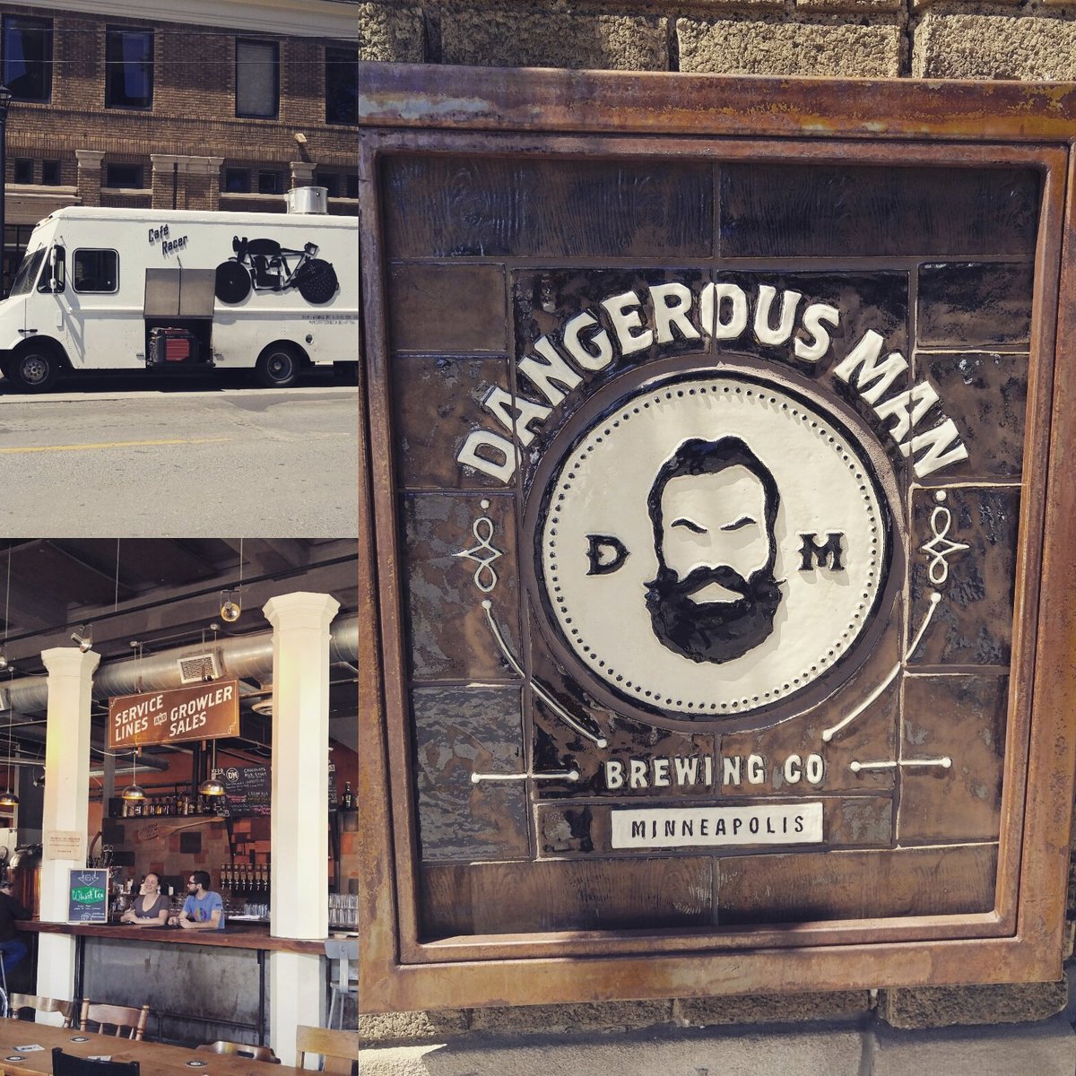 caferacermn's tweet photo. We're @DangerousMan7 to end #MnCraftBeerWeek! Until 6 #eatlocal #DrinkLocal. @EDDmpls @craftbeerdotcom @growlermag https://t.co/B8HqL7QUuv