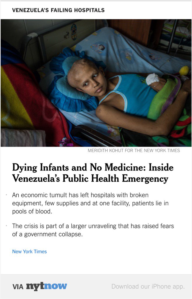 kuo's tweet photo. Dying Infants and No Medicine: Inside Venezuela’s Failing Hospitals – via @NYTNow https://t.co/oNgdzQiz5c https://t.co/05H6j4A43m