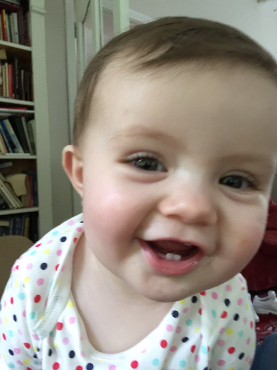 sorchak's tweet photo. Happiest little baby ever #sunshinebaby #dollydots https://t.co/h8usetqJqx