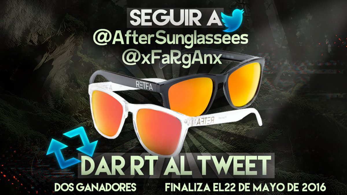 xFaRgAnx's tweet photo. 🎉VAMOS CON NUEVO SORTEO!!🎉
👉Haz RT a ESTE TWEET!
👉SIGUE a @AfterSunglasses y a @xFaRgAnx 
SUERTE AMIGOS!😍 https://t.co/q9nrDCFIgo