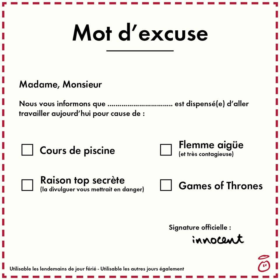 Innocent France Ar Twitter Pas En Conge Et Pas Envie D Aller Travailler Demain Vous Avez Notre Autorisation Pour Rester Dormir Cadeau