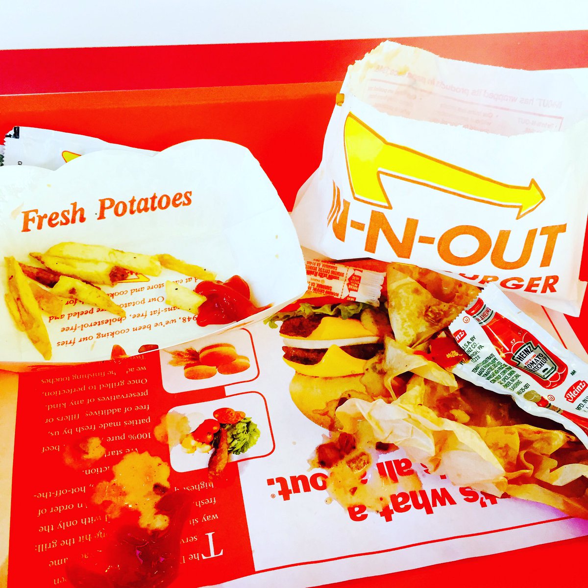 MarcRichNews's tweet photo. 'Crushed it' like my homeboy says. 😏 #innout #burgers https://t.co/W8kFxuDST6