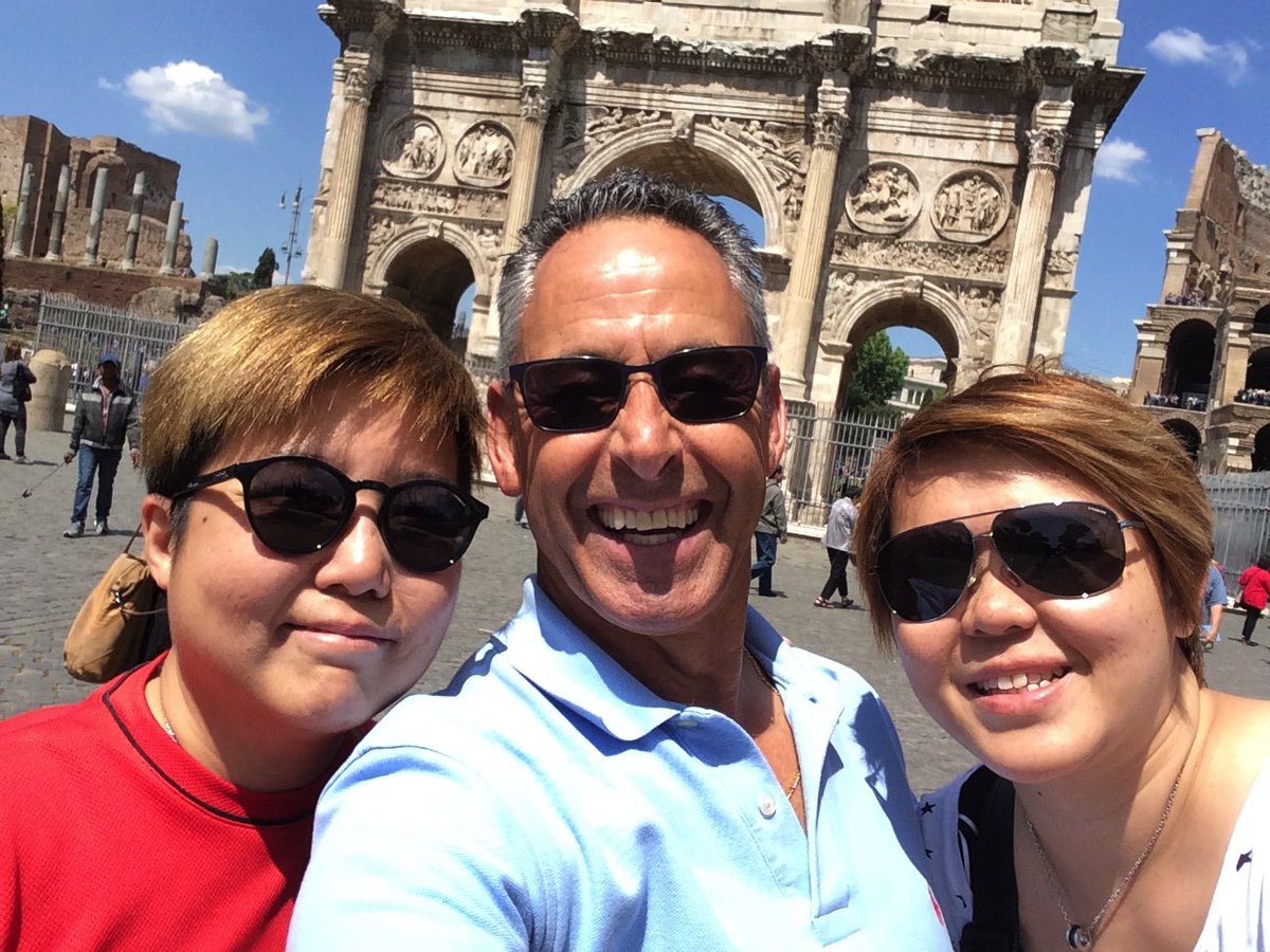 KevinTrafalgar's tweet photo. With Jolene &amp; Jarain, guests from #Singapore. Amongst historical sites in Rome on #EuropeanWhirl. #SimplyTrafalgar . https://t.co/tCFMFGIG4L